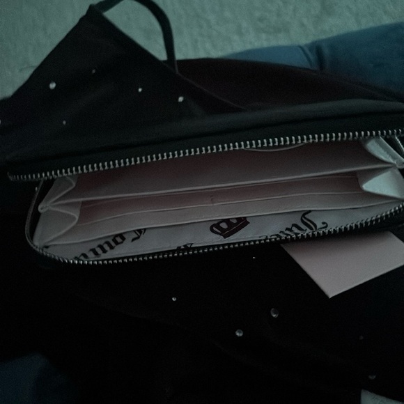 Juicy Couture Black Velvet long zipper Wallet - Picture 7 of 14